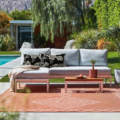 LVTXIII 2 Pack Outdoor Lumbar Pillow Covers 12x20 Inch with Piping, Water-Repellent Back Cushion Covers ONLY for Patio Furniture, Sofa, Garden Bench, Elegant Vines Black