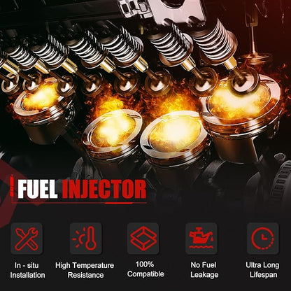 Fuel Injectors Set of 6 Compatible with BMW 128i 328i 330i 530i X3 X5 Z4 525i 528i 325xi 3.0L Fuel Injector Replace 7531634 13537531634
