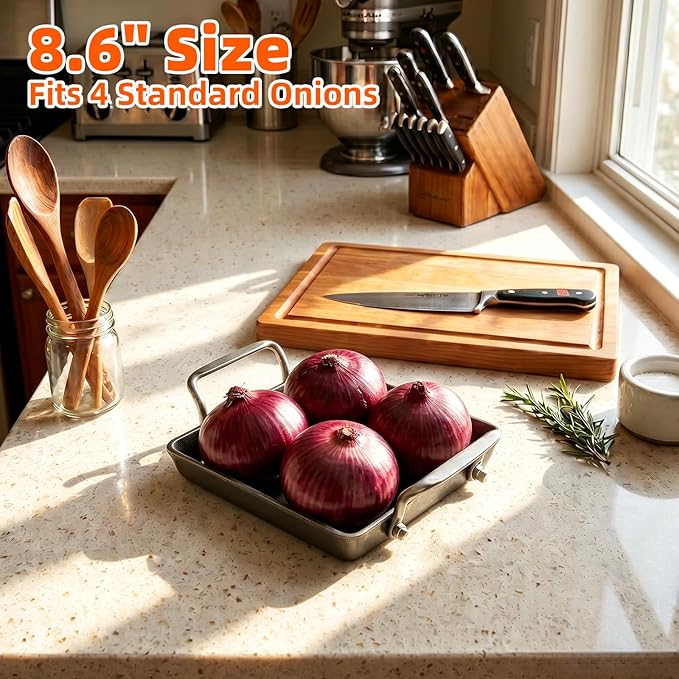 8.6 Inch Stove Top Cast Iron Grill Pan, Medium Pre-Seasoned Ribbed Skillet with Stainless Steel Handle, Square Grill Pan for Gas Grill, Camping, BBQ, One Burner Cookware