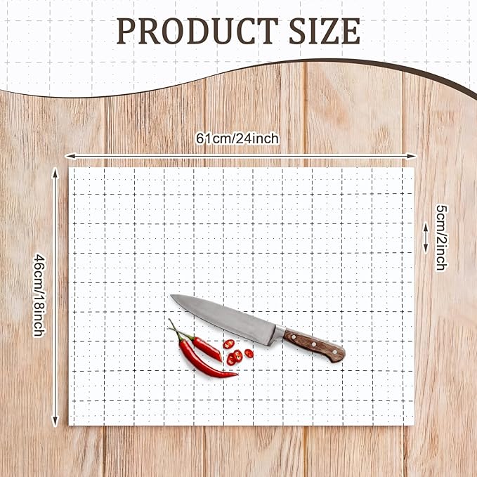Patelai 30 Pcs Disposable Cutting Boards 24" x 18" Large Heavy Duty Cutting Boards Paper Sheets Mats Drawer Liner for BBQ, Camping, Hunting and Catering