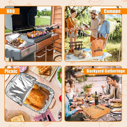 BBQ Blanket for Resting Meat – Reusable 4-Layer Insulated Meat Resting Bag with Wide Mouth & Reinforced Handle, Designed for Large Brisket, Pork Shoulder, Turkey – Ideal Gift for BBQ Lovers