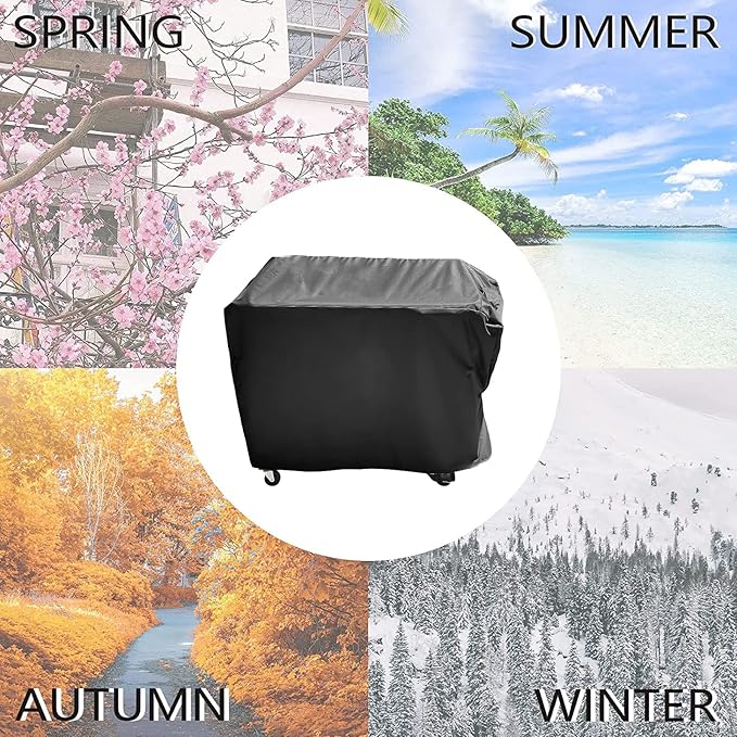 Cover for Cuisinart CPT-194 Outdoor Grill Prep Table, Waterproof Patio Grill Cart Table Cover Dustproof kitchen Cooking Prep Sation Covers - 48"L×24"W×38"H, Black