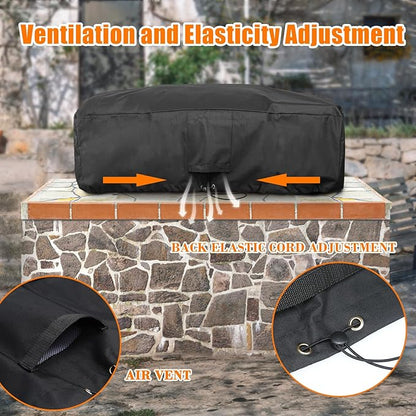 Grisun 45 Inch Built-in Grill Cover for Bull Built in Gas Grills 42-45 inch, Grill Cover for Outdoor Grill, Bull Outdoor Kitchen & Grill Head Cover, Heavy Duty Waterproof BBQ Grill Cover with Handle