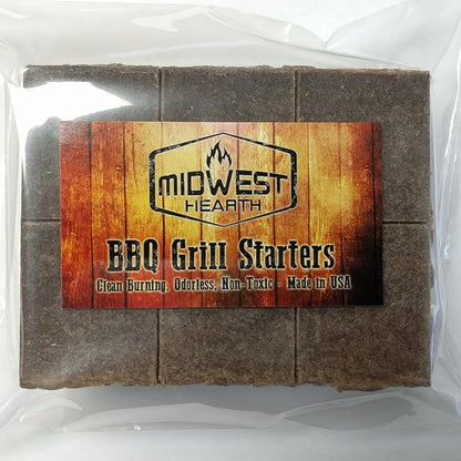 Midwest Hearth Charcoal Starters for BBQ Grill and Barbecue Smokers (48 Squares) Made in USA