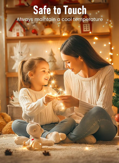 Minetom Fairy Lights Battery Operated with Remote, 66FT 200LED String Light | Waterproof Starry Twinkle Lights for Christmas Home Bedroom Wedding DIY Party Indoor Outdoor Decor