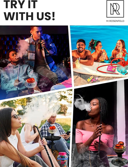 Hookah Bundle - 20 pcs Hookah Charcoal & 120 pcs Hookah Foil with Holes - 33 mm Quick Light Charcoal Tablets & 4 mil Thick Sisha Foil Sheets - 100% Natural Hooka Coals - Burns Up to 60 min