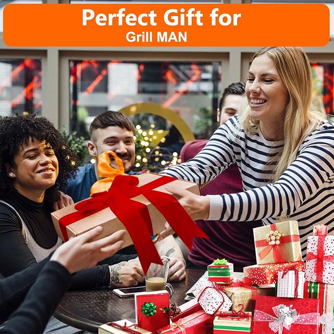 BANGIE 28" XL Silicone Griddle Mat for Blackstone Accessories - Anti-Warping & UV-Resistant Full-Wrap Cover for Pro Series & XL Flat Top Grill, Blocks Condensation Rust (Orange)