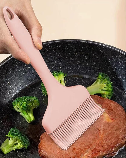 2Pcs Silicone Basting Pastry Brush - Heat Resistant Cooking Brushes Food Brush for Oil, Sauce, BBQ, Baking Outdoor Grill Dishwasher Safe – Pink