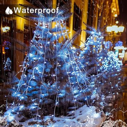 JMEXSUSS 300 LED White Christmas Lights Plug in Clear Wire | 66 Ft Christmas String Lights for Tree, Christmas Tree Lights Indoor Outdoor for Party Wedding Christmas Decorations