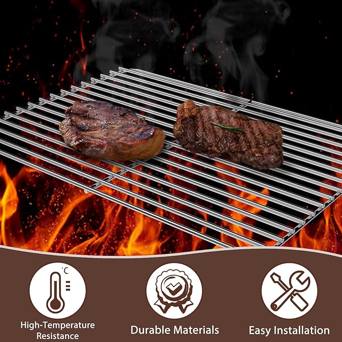 BAC475 Grill Grates Replacement for Traeger Ranger TFT18KLD Grill Replacement Parts, Stainless Steel Cooking Grate for TFT18KLH Traeger Wood Pellets Grill for Camp, Tailgating and Outdoor Cooking