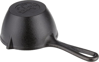 Lodge 15.2 Ounce Cast Iron Melting Pot + Silicone Basting Brush - Unparalleled Heat Retention - Heat Resistant Basting Brush up to 450° - Black and Yellow,(Pack of 3)