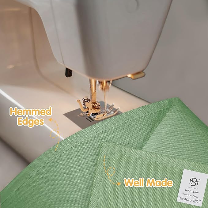 BRILLMAX 8 Pack Sage Green Tablecloths 60x126 Inch for 8ft Rectangle Tables | 150 GSM Polyester Fabric, 15" Standard Drop, Water, Stain & Wrinkle Resistant Cloth Cover for Wedding Reception Banquet Party