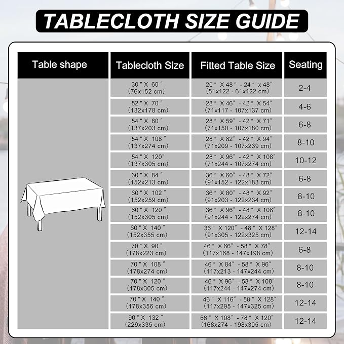 DWCN Rectangle Tablecloth - 70 x 90 Inch - Waterproof Stain and Wrinkle Resistant Washable Table Cloth, Decorative Fabric Table Cover for Kitchen Dining Room Party and Outdoor Use, Black