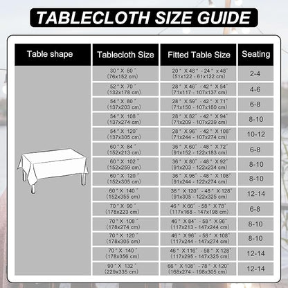 DWCN Rectangle Tablecloth - 70 x 90 Inch - Waterproof Stain and Wrinkle Resistant Washable Table Cloth, Decorative Fabric Table Cover for Kitchen Dining Room Party and Outdoor Use, Black