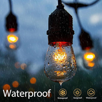 Pack of 26pcs S14 Light Bulbs for String Lights -11 Watt E26 Medium Candelabra Screw Base S14 Warm Replacement Clear Glass Bulbs for Commercial Grade Outdoor Patio Garden Vintage String Lights