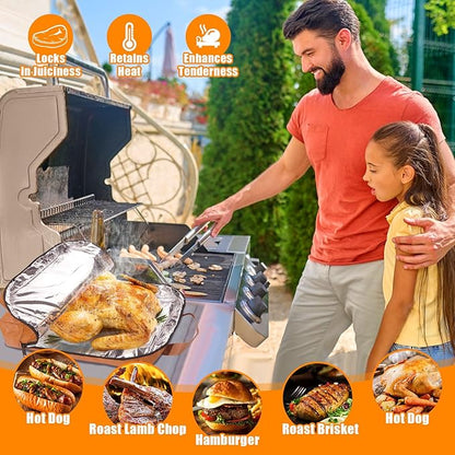 BBQ Blanket for Resting Meat – Reusable 4-Layer Insulated Meat Resting Bag with Wide Mouth & Reinforced Handle, Designed for Large Brisket, Pork Shoulder, Turkey – Ideal Gift for BBQ Lovers