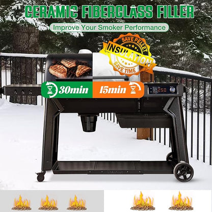 Grill Insulated Blanket for Traeger Woodridge Pro Smoker Cover Thermal Insulation Replacement Parts Insulator Wood Pellet Grills BBQ Winter Accessory