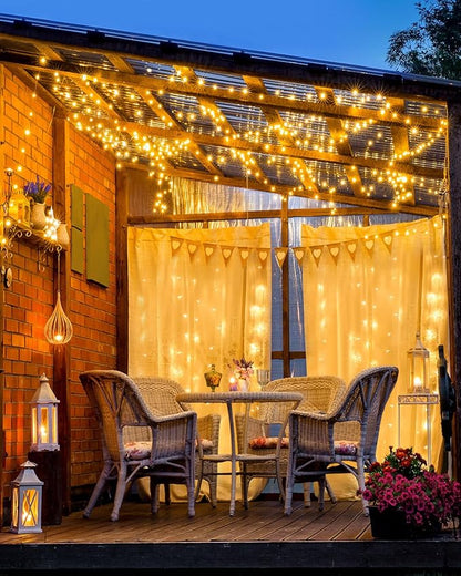 355FT 900LED Christmas Lights, Extra Long Outdoor String Lights Waterproof, Timer & Memory, 8 Modes Dimmable Plug in Fairy for Classroom Outside Tree Wedding Patry Warm White