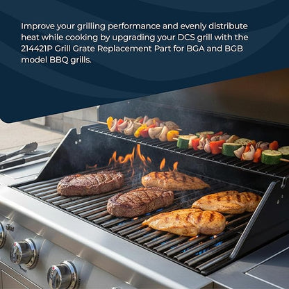 DCS Stainless Steel BGA Grill Grate for DCS Grills - Stainless Steel Grate Replacement Part 212341P for BGA Series Gas Grills, 4 Slats for Even Heat Distribution