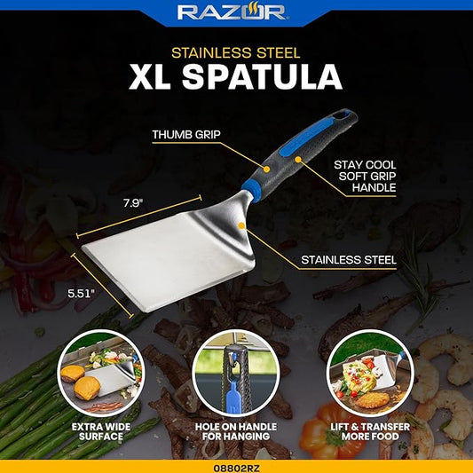 RAZOR Stainless Steel Extra Large Spatula for RAZOR Griddles and Outdoor Grills