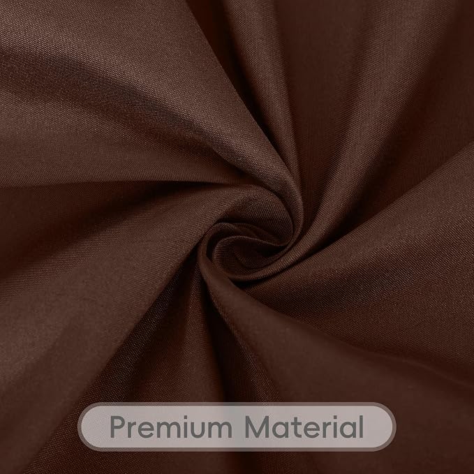8 Pack Brown Tablecloth 60 x 126 Inch Rectangle For 8 Foot Tables | Wrinkle Resistant, Washable Polyester Fabric, Rectangular Table Cloth for Wedding Party Banquet Buffet and Camping