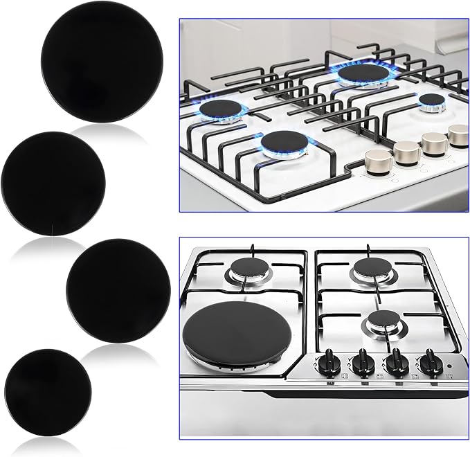 Surface burner cover replacement part suitable for GE gas range/oven/stove wb29k10006-1 large cap - 3 1/2 inches wide- wb29k10001-2 medium caps-3 3/16 wide wb29k10009-1 small cap- 2 9/16