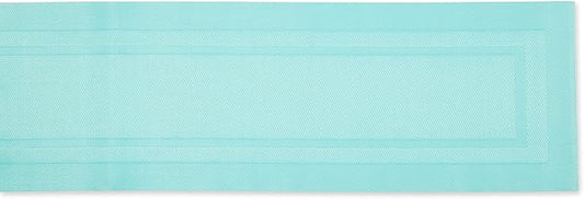 DII PVC Tabletop Collection Woven Indoor/Outdoor, Table Runner, 14x72, Aqua