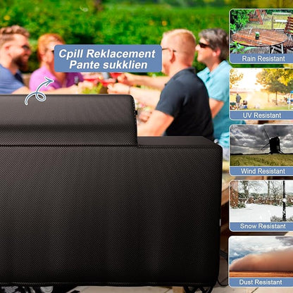 Grill Cover for Traeger Grills BAC776 Full-Length All Weather Grill Cover Accessory Woodridge Pro and Woodridge Elite for Traeger Woodridge Pro & Elite Pellet Grill, 600D Heavy Duty Waterproof