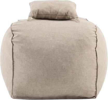 Christopher Knight Home Morton Outdoor Bean Bag Chair Set of 2, Fabric Bean Bag Chair for Adults and Kids, Indoor/Outdoor Sun Lounger with Headrest, Patio Chaise Lounge Chair Set of 2, Dark Beige