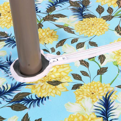 EHouseHome Outdoor Indoor 60inch Round Tablecloth with Umbrella Hole and Zipper, Waterproof Zippered Patio Cloths, Spring/Summer Table Covers for Backyard Circular Table/BBQs/Picnic
