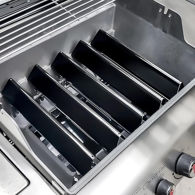 Uniflasy 7636 Flavorizer Bars for Weber Spirit 300 and Spirit II 300 Front Control Grills, 15.3 x 2.6 x 2.5 in Porcelain-Enameled Steel Heat Plates for E310 E320 E330 S310 S320 S330, 5-Pack