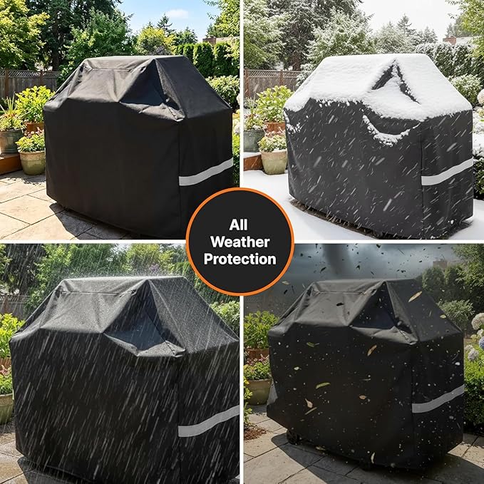 Grill Cover - 36 Inch Heavy Duty BBQ Grill Cover for Outdoor Grill, Waterproof, UV, Fade & Tear Resistant, Gas Grill Cover for Weber Charbroil Genesis Nexgrill and More