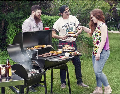 Royal Gourmet CC1830SC Charcoal Grill Offset Smoker with KINGSFORD Heavy Duty Deluxe Charcoal Chimney Starter