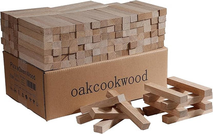 Pizza Oven Wood 19 Lbs Kiln-Dried Oak 6 Inch Mini Barkless Cooking Logs for Ovens, Grills & Smokers, Fits Ooni, Gozney, Solo Stove, for Camping, Fire Pits & Bonfires