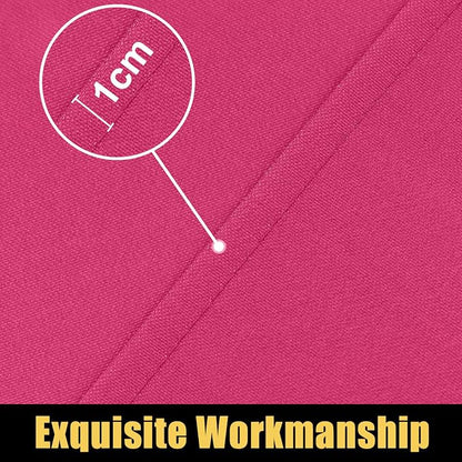 Smiry Rectangle Picnic Table Cloth, Waterproof Elastic Fitted Tablecloths for 4 Foot Tables, Washable Polyester Table Cover for Camping, Indoor and Outdoor (Fuchsia, 24"x48")