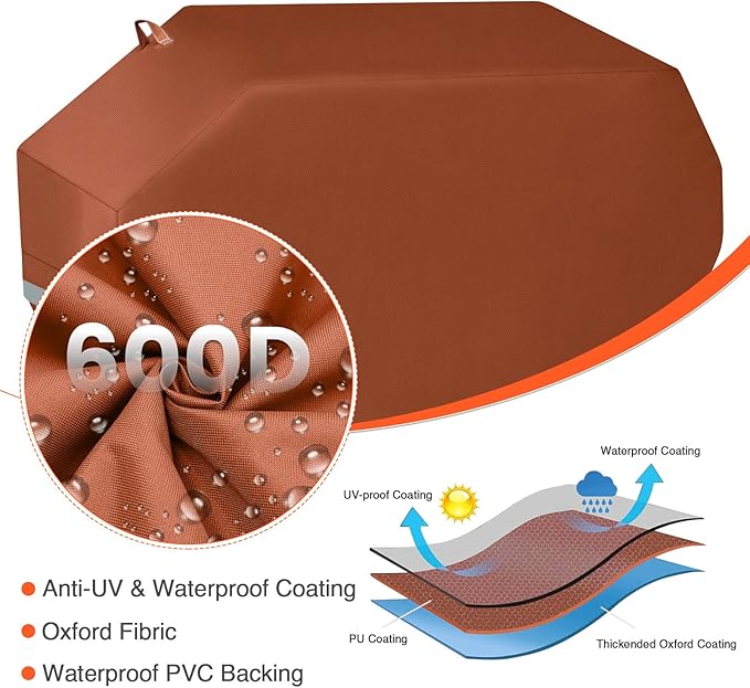 63 Inch Grill Cover for Weber Genesis 300 Series and New 2022 Genesis 300 Grills, Heavy Duty Waterproof Fade Resistant Outdoor BBQ Grill Cover with Elastic Drawstrings, Compared to Weber 7757, Brown