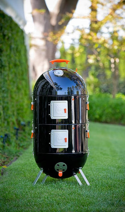 ProQ BBQ Smoker (Frontier V4) - 4in1 Charcoal Meat Smoker BBQ - Outdoor Smokers and Grills - BBQ with Smoker