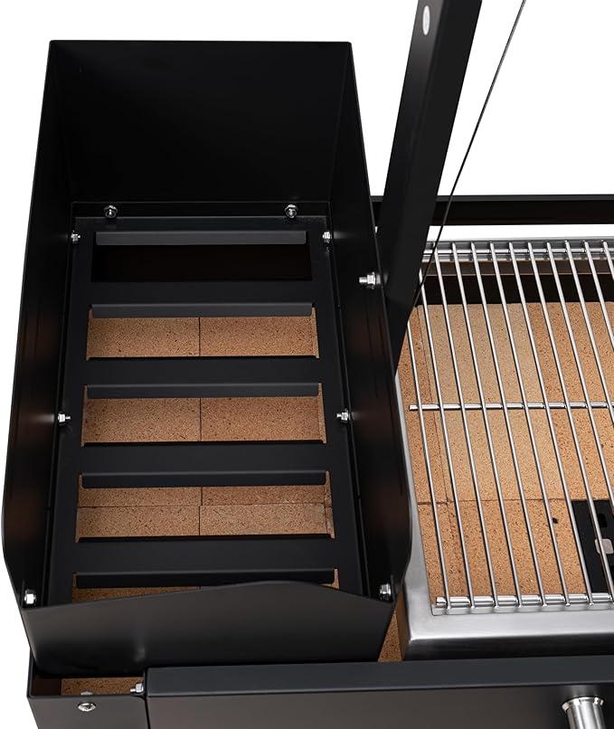 KoolMore 54 in. Charcoal BBQ Grill, Santa Maria Argentine Style Outdoor Grill with Adjustable Grate, Large Barbecue Grill for Outdoor Cooking, Black