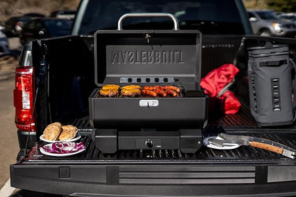 Masterbuilt® Electric Portable Charcoal Grill and Smoker with SteadyTemp Analog Temperature Control, Collapsible Cart and 200 Cooking Square Inches in Black, Model MB20040722
