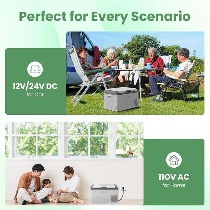 ALIPICOOL Electric Cooler 12 Volt Portable Refrigerator for Car, 29 Quart Car Fridge, Single Zone Car Freezer Cooler 12/24V DC, 110~240V AC for Camping，Overlanding, RV, Truck, -4℉ to 68℉ (CL30）