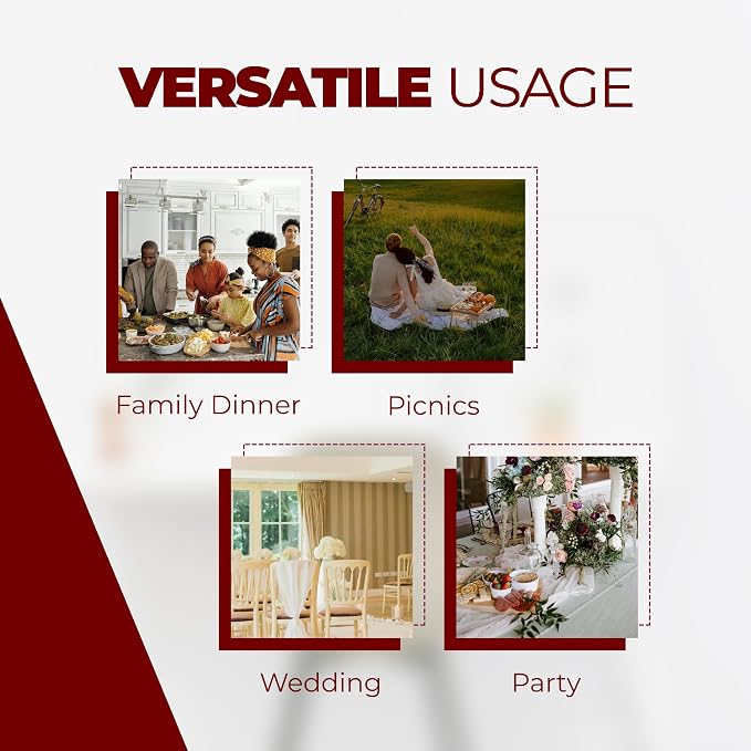 Decorelia Christmas Red Waterproof Round Table Cloth for Round,Decorative Farmhouse Tablecloths Table Cover for Holiday,Banquet,Dining& Kitchen (60 Inch,Round (2-4 Seats,Burgundy)