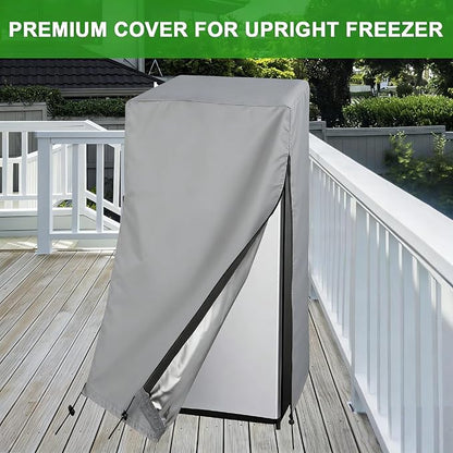 Mini Refrigerator Cover for Most 3.0 Cu Ft Compact Beverage Freezer-Grey | 23x23x34,Waterproof Dustproof Heavy Duty Oxford Fabric,for Most 23 Inch 3.0 Cubic Feet Small Wine Cooler for Outside
