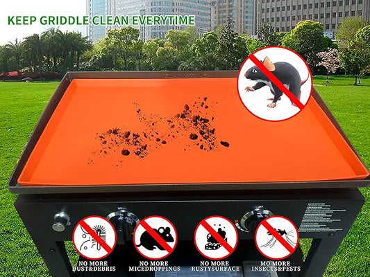 Silicone Mat, Grill Cover, 28" Griddle Mat Protective Cover for Blackstone 28 Inch Griddle - Thickened Food Grade Silicone Mat for Blackstone Flat Top Grill (Does not fit 28XL)