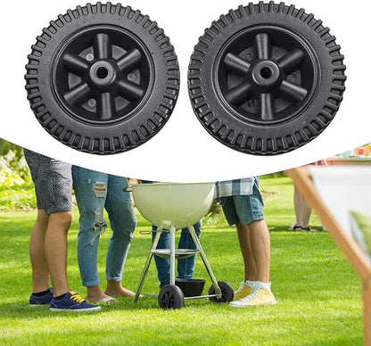 2 Pack Grill Wheels Replacement Parts, BBQ Grill Wheel, Barbecue Grills, Wear-resistant Heat-resistant Grill Caster, Portable BBQ Stand Wheel For Multi-Functional Barbecue Grills (Black)