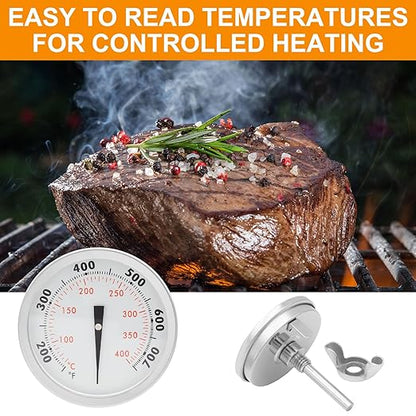 DcYourHome Grill Thermometer 67088 67731 for Weber GS4 Genesis ii & Genesis 300, Summit Series Grills, Temperature Gauge for Weber Genesis E-330 E-315 E/S-310 E/S-410, 2-3/8" Diameter, Center Mount