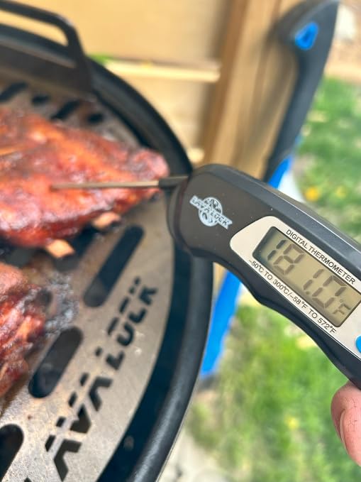 LavaLock® Instant Read BBQ Meat Thermometer Smoker Pit Kitchen Fast Digital Quick Read Pro Thermo Pen, Folding Probe - Kitchen Cooking Grilling BBQ Smokers