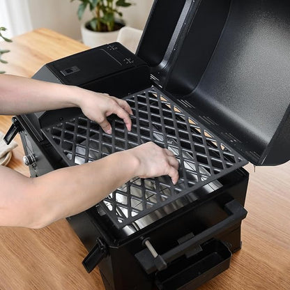 Grill Grates for Pit Boss 150 Series Smoker Parts Cast Iron Cooking Grid PB150 PB150PPG 150PPS PB150PPGS Smoking Rack Portable Tabletop Wood Pellet Replacement BBQ Accessory