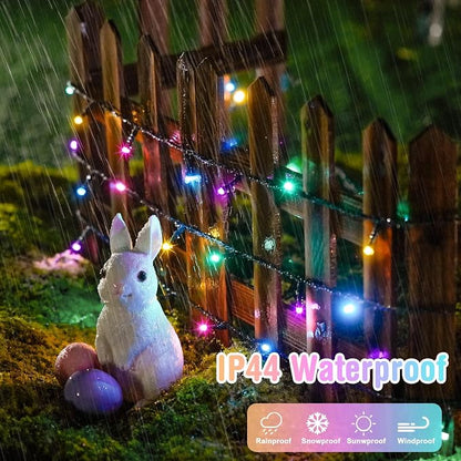 JMEXSUSS 400 LED Easter Christmas Lights Plug in | 132ft Multicolor Christmas Tree Lights with Remote, Colorful String Lights for Bedroom Tree Room Party Easter Decorations