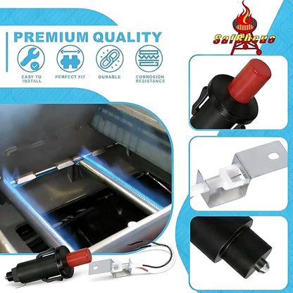 SafBbcue 80462 Grill Igniter Replacement for Weber Q1000/Q2000 Grill Accessories Replacement Parts,for Weber Q100 Q200 Gas Grill Ignitor for Weber 386001 386002 566001 Grill Parts, Ignition Button