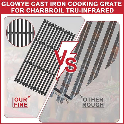 G369-0030-W2 Grill Grates for Charbroil TRU-Infrared 463644220 463642316 463632320 466642416 463675016 466642316 Gas Grill, 17 x 8 3/4 Cooking Grates Replacement for Nexgrill 720-0864